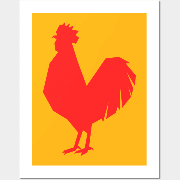 Red Rooster Wall Art by Irkhamsterstock